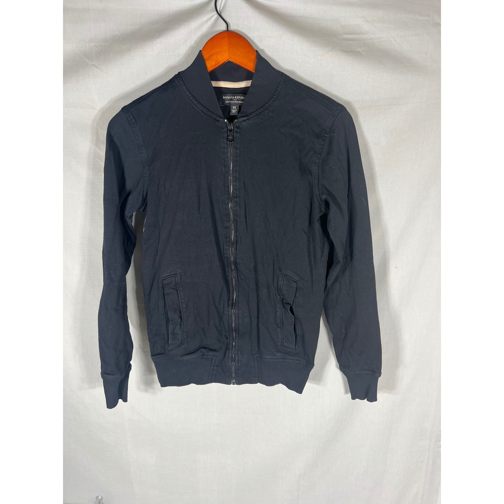 Banana Republic Bomber Jacket Luxe Touch Performance Black Mens XS